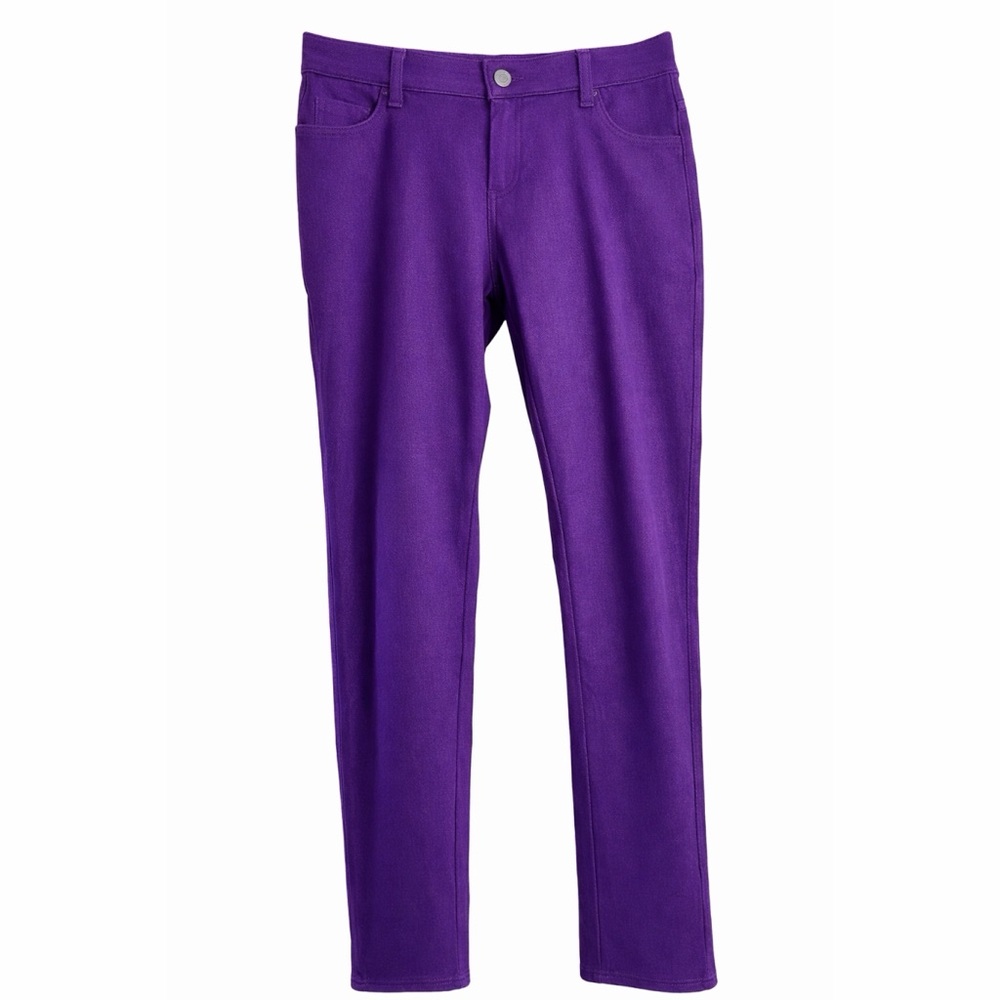 YELETE Purple Stretch Jeggings M | Summer Skinny Pull-On Pants - Picture 5 of 6